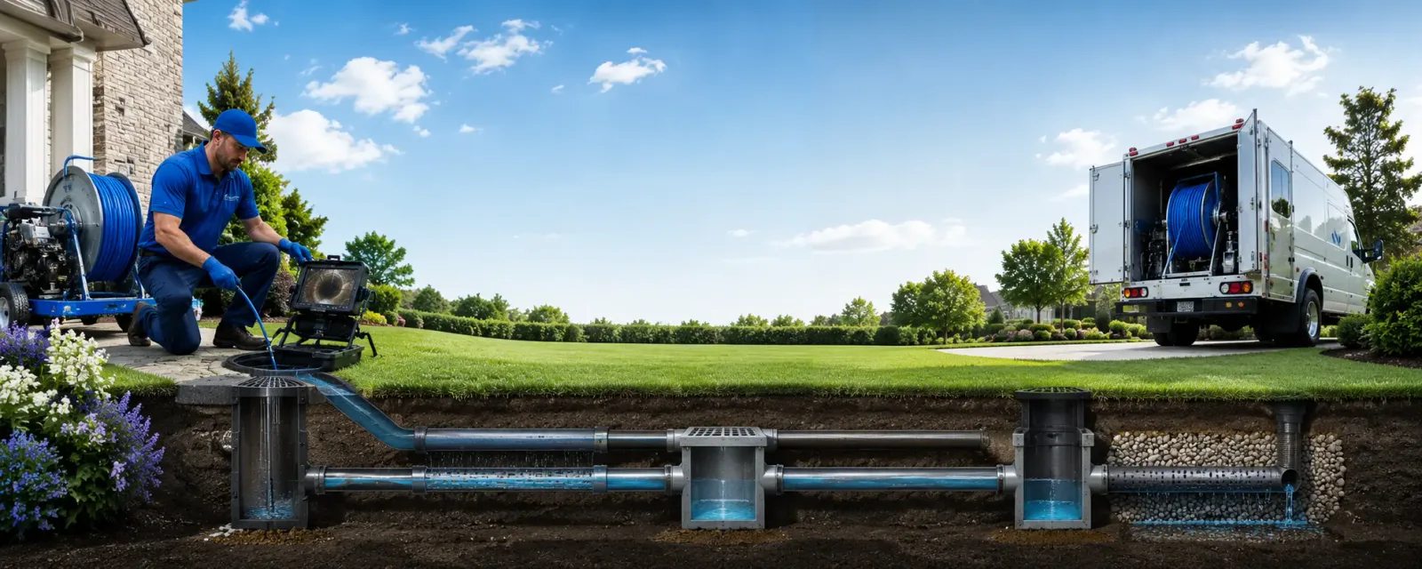 Outdoor drain cleaning information for Helenville, WI