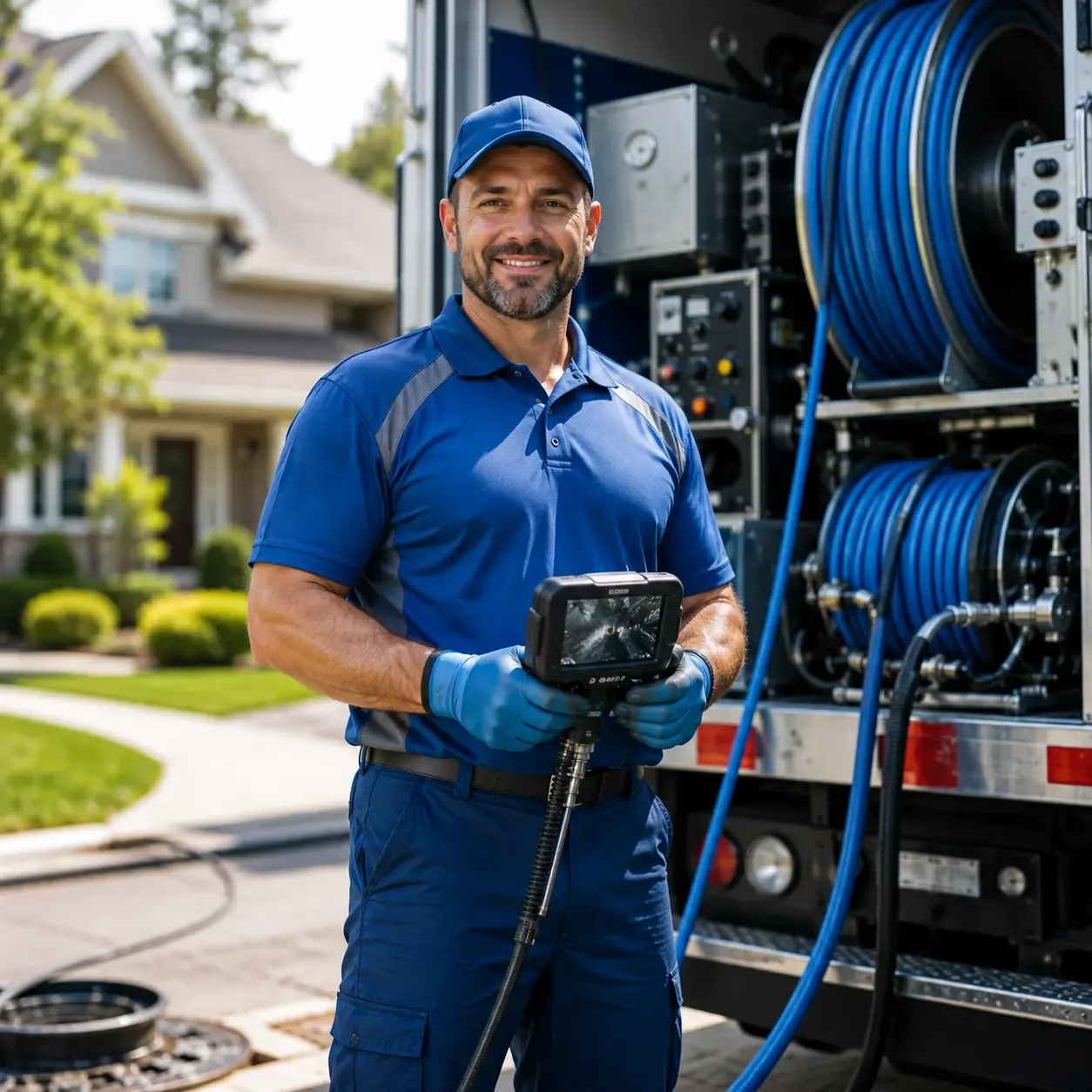 Local outdoor drain cleaning specialists in Helenville, WI